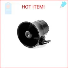 QWORK Electric Siren Horn, DC 12V Security Loud Wired Alarm Siren for Home Alarm