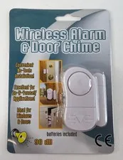 Wireless Alarm & Door Chime Hampton Direct 20975 White for Windows Doors - NEW