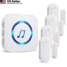 Sanjie Door 4 Sensors + 1 Receivers, 4 + 1 Receivers White