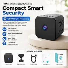Wireless Mini Security Camera 1080P HD Smart Home Indoor Video Monitor with Base