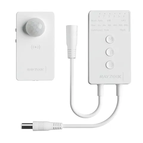 Wireless Motion Sensor Controller Kit - No Wiring Mini PIR Sensor Switch 12/24VD