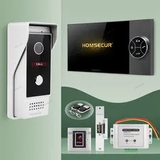HOMSECUR 7" Video Door Phone Intercom 1080P Doorbell  Strike Door Lock