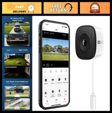 3MP 2K Indoor WiFi Security Camera, Color Night Vision, Person Detection, 24/7 R