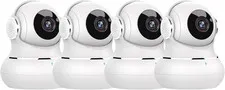 Indoor Security Camera 4 Pack, 360° Wifi Cameras for Home Security, 2K Baby Moni