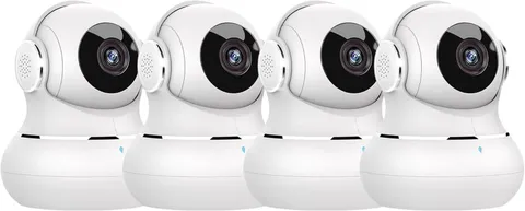 Indoor Security Camera 4 Pack, 360° Wifi Cameras for Home Security, 2K Baby Moni