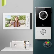 HOMSECUR 7" 4 Wire HD Video Doorphone Entry Intercom Night Vision Door Unlock