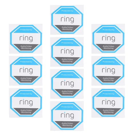 OTOTEC 10Pcs CCTV Doorbell Camera Sticker Ring 10x10cm, Multicolor