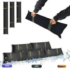 Estresen 5Ft-4Pack Water Leak Absorber Water Barrier Flooding Sandless Sandbags