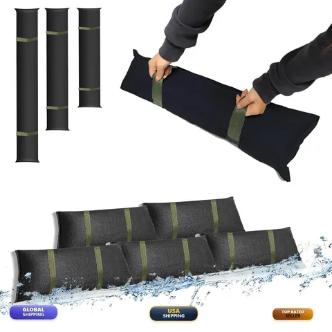 Estresen 5Ft-4Pack Water Leak Absorber Water Barrier Flooding Sandless Sandbags