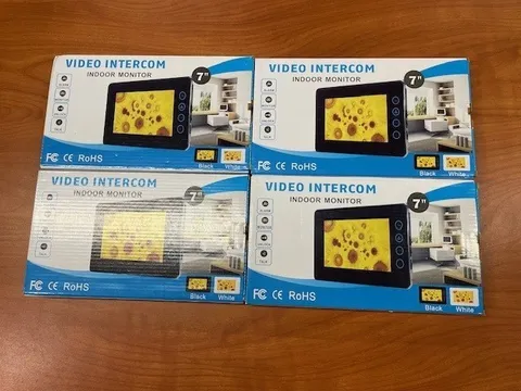 (4) BEC MT-7W 7-Inch Color Video Intercom Monitors|Bulk Lot Multi-Tenant System
