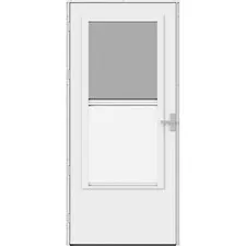 Larson 37084 Screen Away 81 In. H X 36 In. W Solid Wood White Mid-View Reversibl