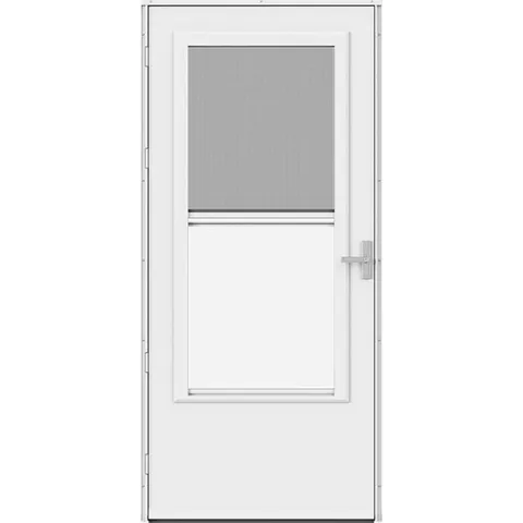 Larson 37084 Screen Away 81 In. H X 36 In. W Solid Wood White Mid-View Reversibl
