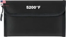 Fireproof Waterproof Document Bag - 5200°F Water Resistant Fire Proof Money Bag