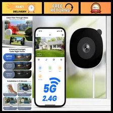 2K WiFi Window Security Camera - Color Night Vision, Motion Detection, 24/7 Reco