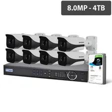 Securview Professional 16 Channel 8.0MP HDCVI Surveillance Kit (8 x Fixed