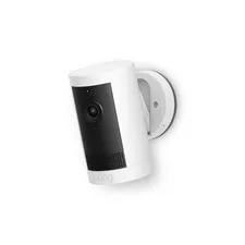 Ring - Outdoor Cam Plus, Battery, Wide-Angle 2K Video, White