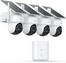 Security Cameras Outdoor Wireless, 4 Cam-Kit, No Subscription Required, Solar-Po