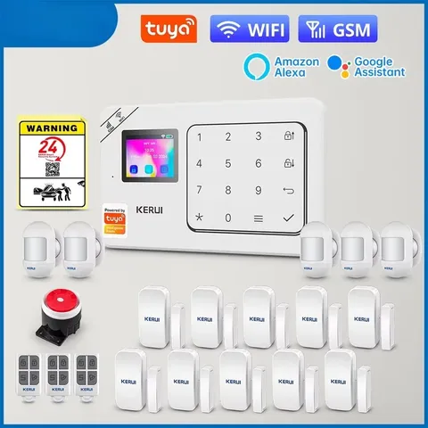 Home Wireless WiFi GSM Anti-Theft with Touch Screen Smart Life App Alarm System