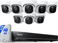 REOLINK 4K Poe Security Camera System Wired, 8Pcs 8MP Poe Cameras, Smart Person/