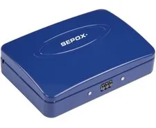 SEPOX Portable Security Lock Box Steel 3-Dial Combo Case for Travel Home Office