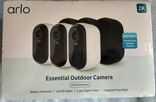 Arlo Essential Outdoor Camera 2nd Gen 2K 3-Pack Battery Wi-Fi Spotlight CNV