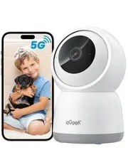 Indoor Camera, 2K Cameras for Home Security, 5G Security Camera Indoor, 360° Pet