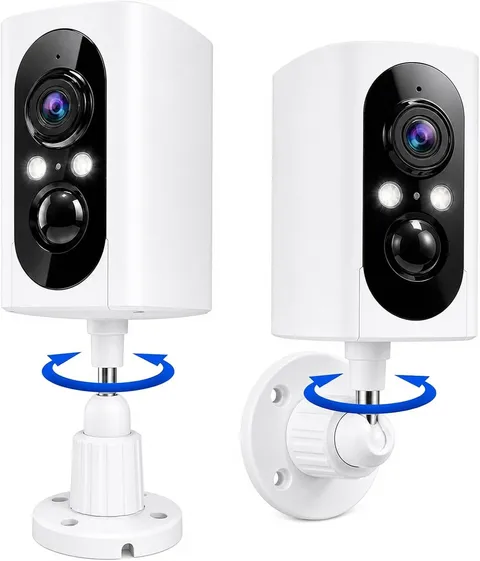 2K Security Cameras Wireless Outdoor, 355° Pan Rotate, Battery Powered