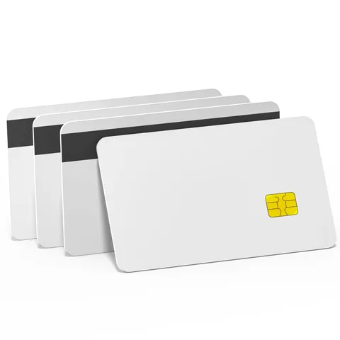 20Pack SLE4442 Chip Cards w/Hico 2 Track Mag Stripe Blank Smart IC Card - Whi...