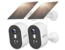 ANRAN 5MP Solar Wireless Security Camera System 2-Pack Color Night Vision