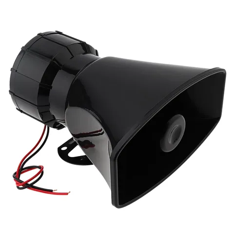 Wired Alarm Siren Horn, DC 12V 100W Electronic Alarm Horn Siren for Car/Motor...