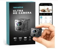 4K Mini Dual-Band 2.4/5GHz WiFi Indoor with AI Human Detection Night Vision