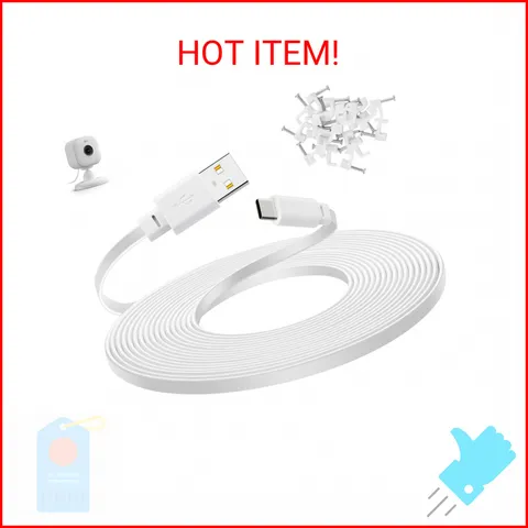 Smays 30 ft Power Cord for Blink Mini 2 Security Camera, Blink Outdoor 4, Long U