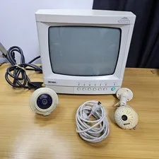 Home Sentenial Security System Crt Monitor OS1001 Black and White TV Cameras