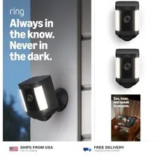 Ring Spotlight Cam Plus, Battery, Home or business security with HD video, Tw...