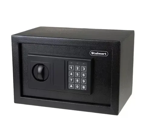 Stalwart 0.32 cu ft Digital Lock Steel Safe Wall Mount Key Pad and Key 65-EN-20