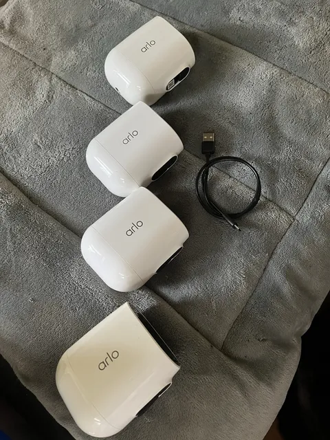 Arlo Essential Spotlight Wireless 1080p Cameras ONLY - White (4-Pack)