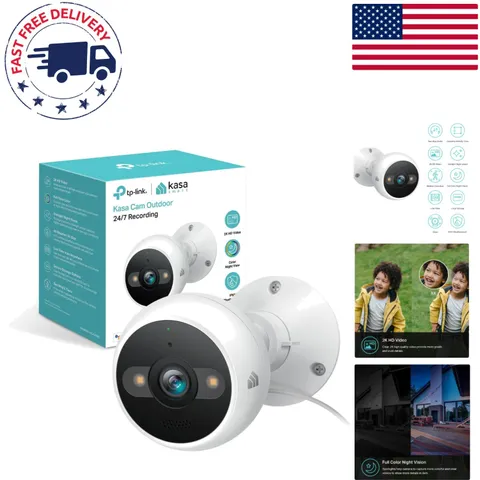 Kasa 2K+ Night Vision Security Camera with Local Storage - Home Protection