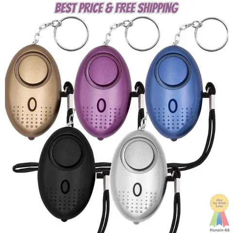 Safe Sound Personal Alarm, 5 Pack 140DB Personal Security Alarm Keychain with L