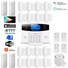 V67 Tuya APP WiFi+US/EU 4G Sim Card Wireless Home Security Burglar Alarm System
