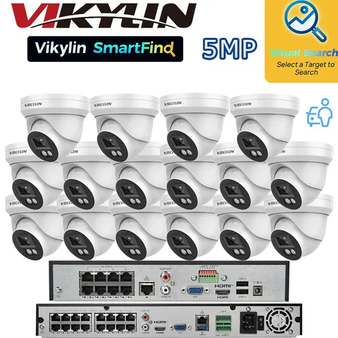 VIKYLIN SmartFind NVR CCTV System Wired Night Version 5MP Mini IP Camera MD Lot