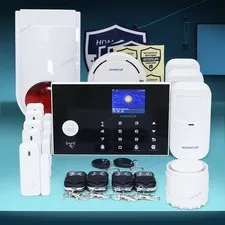 HOMSECUR Basic Burglar Alarm System Kit For House&Business Security+ Flash Siren