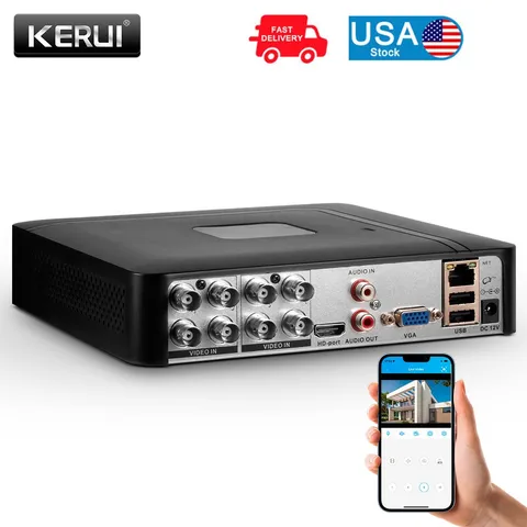 Hybrid 8 Channel 6 IN 1 DVR H.265+ Security Recorder For Home CCTV Camera System
