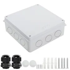 LeMotech Junction Box, Electrical Box IP65 Water 7.9"x 3.1", White 