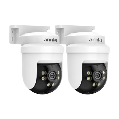 ANNKE 2Packs 5MP TVI CCTV Home Surveillance Dome Wired PT Camera with 350° pan