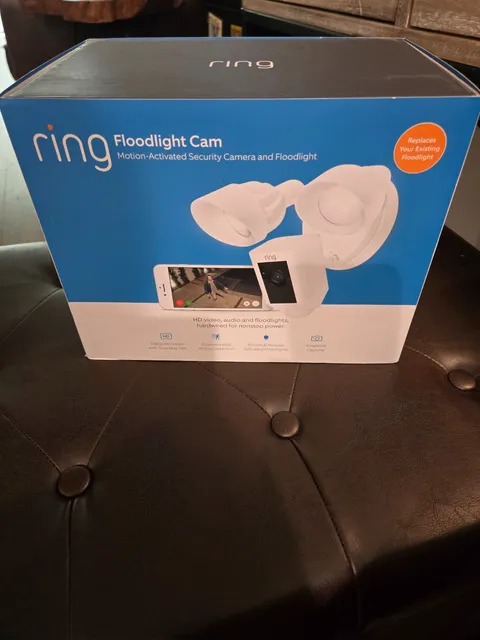 Ring Floodlight Cam Pro Outdoor Wired Wi-Fi 1080p Network Camera - White