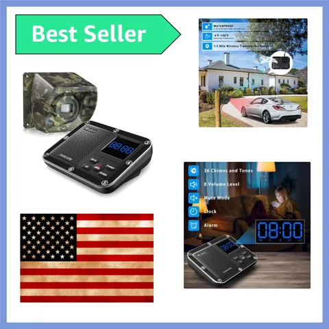 1800 Ft Wireless Outside Driveway Alarm Outdoor Motion Sensor & Detector Driv...