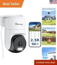 2.5K HD Outdoor Camera with Color Night Vision & Smart Motion Tracking Features