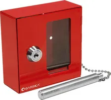 Red Key Lock Breakable Glass Window Alarm Emergency Key Storage Lock Box with At