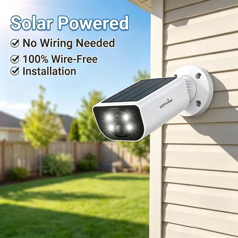 Wansview 2K Wireless Security Camera WiFi IP Solar Powered Energy Outdoor Home