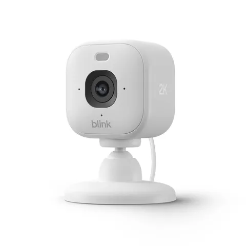 New Blink Mini 2K+ Plug-In Smart Security Camera Color Night Vision White **